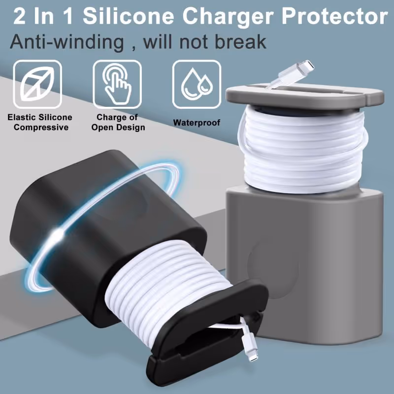2 in 1 Silicone Charger Protector-Efficient and time-saving charging
